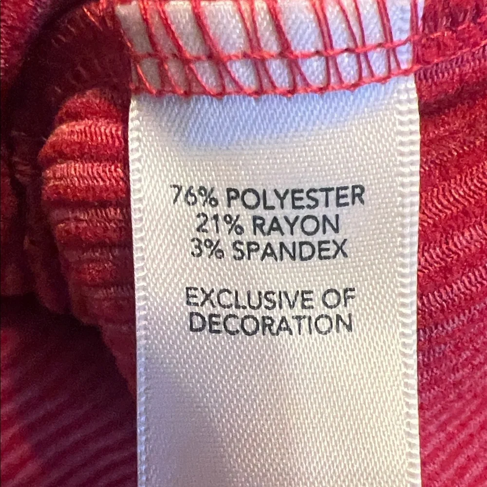 BKE Red Ribbed Knit Top - Picture 5 of 5